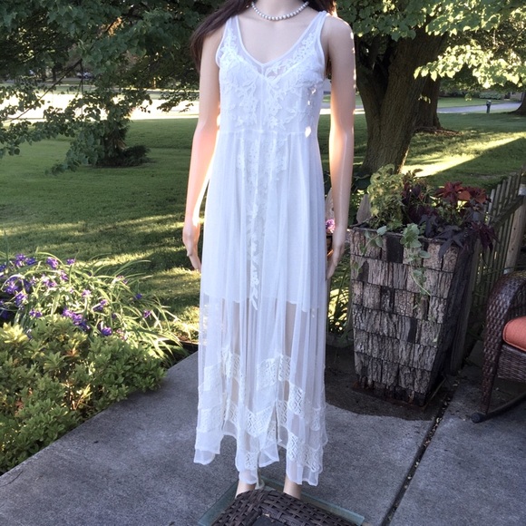 NWT A&F MAXI LACE OVER SLIP STUNNING MAXI DRESS - Picture 8 of 9